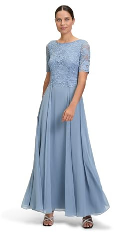 Vera Mont Damen Abendkleid mit Spitze Light Steel Blue,38