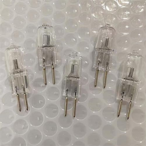 WYLIELAMSH 5 Stück 12V 20W G5.3 35W 50W Halogenlicht 12V G5.3 75W 100W G5.3 12V Warmer Glühbirnensockel Klare Halogen Eingesetzte Kristalllampe 50W