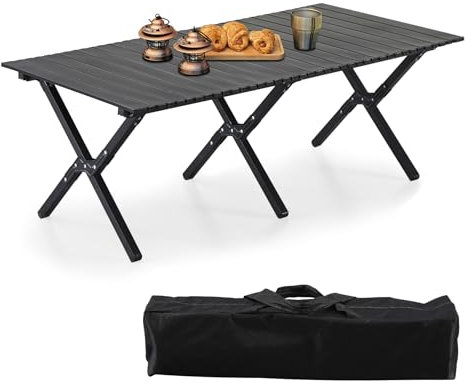 BOOSDEN Klappbarer Campingtisch, 120x80cm, mit Tragetasche für Outdoor, Strand, Grillen & Picknick