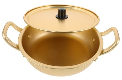 Amosfun Ramentopf Aus Aluminium Für Nudeln Tragbar Mit Binauralem Deckel Zum Schmoren Von Suppe Kochen Von Nudeln Zubereiten Von Instantnudeln Und Erwärmen Von Milch Antihaft-design Leicht