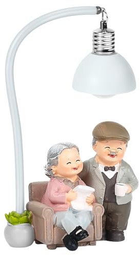 Ayixiwarz Hochzeitsjubiläums-Statue, Geschenk zum Hochzeitstag für Eltern, Statue eines älteren Paares aus Harz, Verlobungsjubiläum, Paar-Geschenk, Dekoration