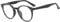 Long Keeper Round Blue Light Blocking Glasses For Women Men Computer Gaming Eyewear Clear Glasses Anti BlueLight Glasses (Bright Black Clear)