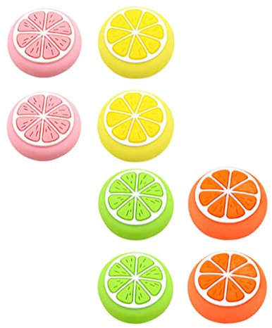 Uonlytech Tapas De Joystick De Silicona 8pcs Sombrero Rockero De Frutas Tapas Protectoras Cubierta De Joystick Antideslizante
