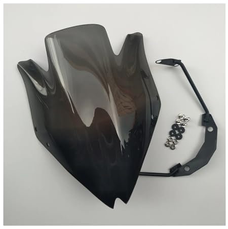 Moto Cupolino Parabrezza Per Kawasaki Per Z750 Per Z750R 2007 2008 2009 2010 2011 2012 Parabrezza Per Moto Parabrezza Con Staffa Fumo Trasparente Deflettore Per Moto(Black)