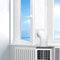 Equipo del sello de la ventana para el aire acondicionado móvil, paño blanco del lacre del poliéster de los 400x37CM, con la costura doble y la etiqueta engomada de nylon