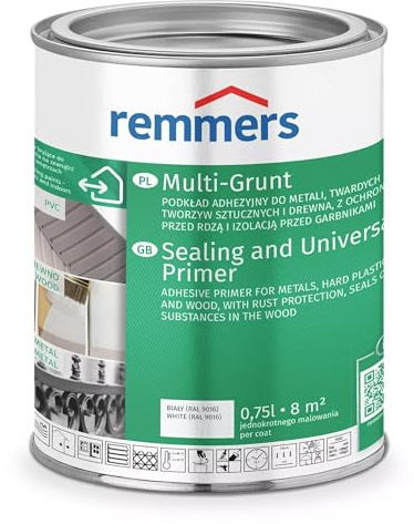 Remmers Allgrund Isoliergrund - Rostschutz Holz Zink PVC Haftgrund (Weiß, 0,75 Liters)
