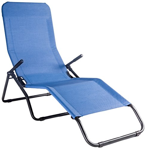 Stiliac 6800 Liege Pasha, Blau Melange, Rundrohr, Wippliege