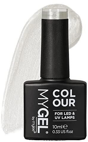 Mylee Gel Nail Polish 10ml [A pinch of salt] UV/LED Soak-Off Nail Art Manicure Pedicure for Professional, Salon & Home Use [Shimmer Range] - Long Lasting & Easy to Apply