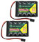 QBLPOWER Lot de 2 batteries NiMH RX 6 V 2000 mAh avec connecteur Hitec pour avions télécommandés et robots de marche rechargeables