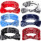 6 Stück Paisley Stirnbänder Boho Bogen Bandana Knoten Kopfbedeckung Retro Blume Gedruckt Elastische Kaninchen Ohr Haarband für Mädchen und Damen (Paisley Stil 1)