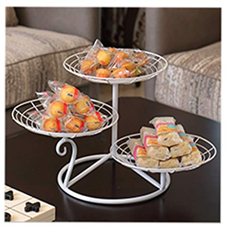 LKMAG Nivel 3 Cesta de frutas creativo tazón de frutas y verduras Holder, Snack múltiples funciones de envase de la caja de la pieza central Bowl por sala de estar y la cocina moderna