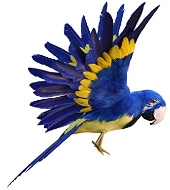 LOVIVER Taubenschreck Vogelschreck Taubenabwehr Vogelabwehr Vogel Figur Dekofigur - Papagei Blau