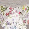 Home Expressions® Fabulous Flowers Classic Botanical Flowers on a White Ground with Pink, Lavender and Green Flowers, Pvc Wipe Clean Vinyl Table Cloth/Protector Textile Backing (137cm Round)