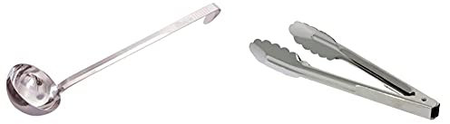 DE BUYER - Louche INOX Extra-Forte ø 08 cm & 4788.24N - Pince cafet./viennoiseries PM 24cminox - 1 pièce - Argenté - Acier Inoxydable