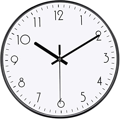 DIYZON 30 cm Wanduhr, Moderne Stilvolle Leise Uhr mit Leichtem Luxus, Batteriebetriebenes Quarzwerk Ohne Ticken, Leicht zu Lesen, Geeignet für Dekoration von Schlafzimmer, Küche, Büro