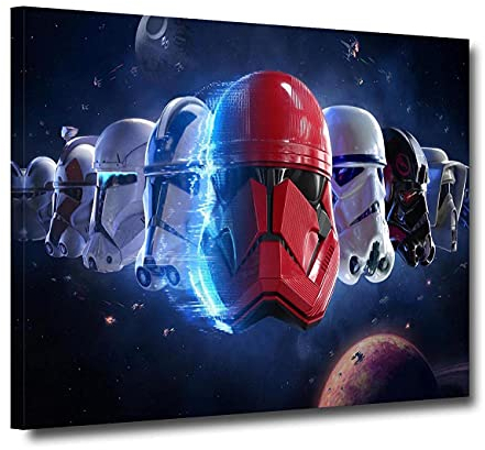 ZHONGYUTONG Storm Trooper Wandposter Gerahmte Leinwandbilder Star Fans Dekoration Kunstdrucke für Wohnzimmer Schlafzimmer (30x45cm)
