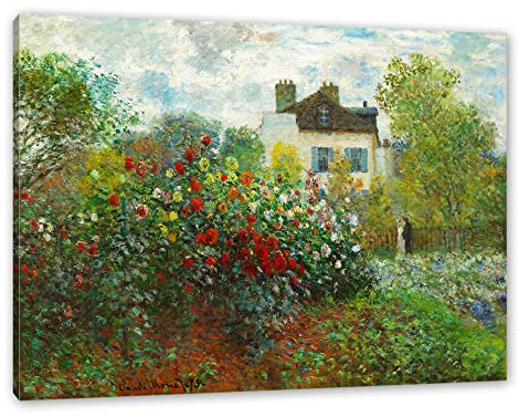 Pixxprint Claude Monet - Des Künstlers Garten in ArgenteuilEi, Größe: 60x40cm, Leinwandbild, fertig gespannt, Wandbild, Dekoration, Kunstdruck, kein Poster