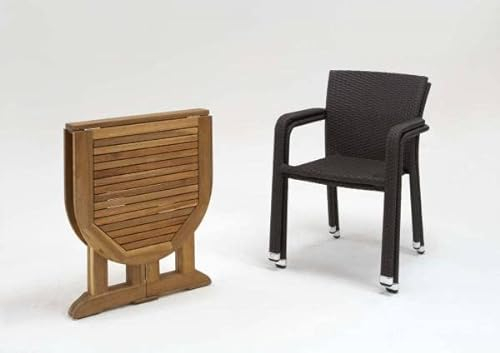 Beauty.Scouts Klapptisch Ezana oval Teakholz 120x60x75cm Gartentisch Balkontisch Garten Terrasse Terrassenmöbel Gartenmöbel Outdoor Kaffeetisch Echtholztisch