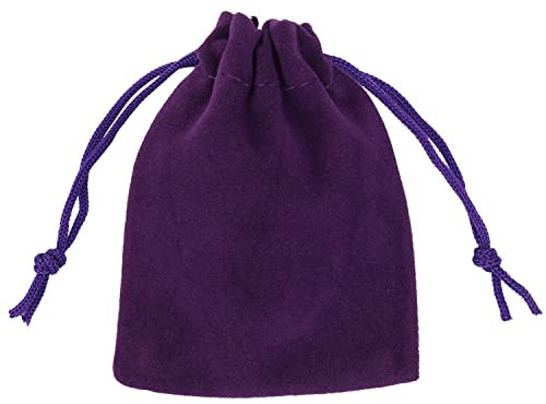 WedDecor Pack of 10 Velvet Bags with Drawstring Soft Durable Reusable Pouch with Drawstrings for Keeping Jewelry Gifts Bags Wedding Rings Christmas Candy (Purple, 7cm x 9cm)