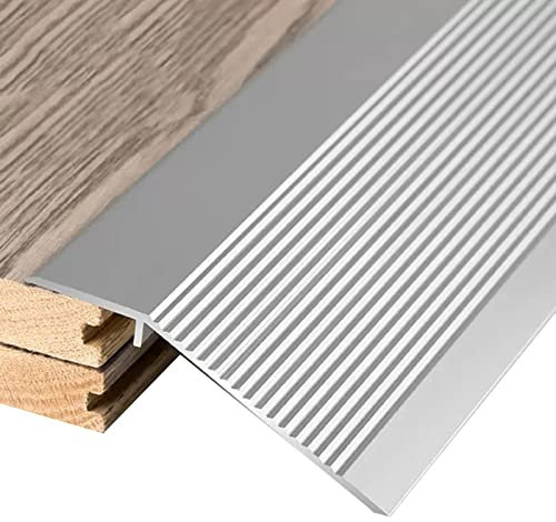 JLXJYS Übergangsprofil Abdeckleisten Aluminium Bodenübergangsleiste, 10cm Extra Breit Teppich/Fliesen Schwellenverkleinerer, Selbstklebend Bodenkantenleiste für Eingang/Türöffnungen/Fußgängerzone