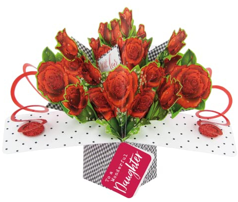 With Love To A Wonderful Daughter Pop Up Card Valentines, Birthday, Any Occasion POP036V18