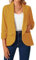 MINTLIMIT Womens Long Sleeve Blazer Jacket Shawl Collar Open Front Work Office Suit Jacket Y-Yellow M