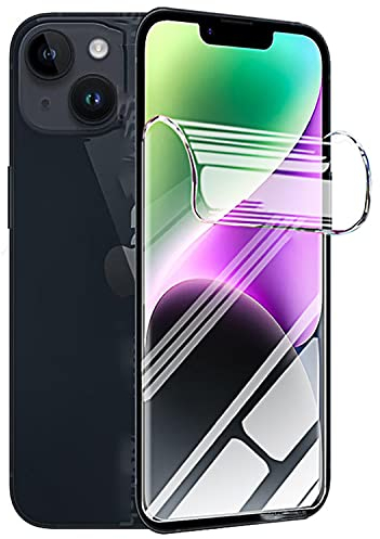 TMahhbid 2 Pezzi Pellicola Idrogel Protettiva per iPhone 14 / iPhone 13/13 Pro (6.1 pollici), [Film flessibile] Morbida TPU Protezioni Schermo [Trasparente HD]