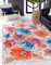DAPHNE HOME DECOR Tapis antidérapant pour cuisine, chambre à coucher, salle à manger et salon - Poils courts et doux - Convient aux enfants et animaux domestiques (floral - Marguerite, 160 x 230 cm)