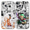 2 Stück Handyhülle für Apple iPhone 13 Hülle 6.1'' Anime Luffy Zoro Gear 5 Sun God Nika Muster Design Manga Mode Case Kameraschutz Schutzhülle Stoßfest TPU Silikon Weich Ultra Dünn Schwarz2