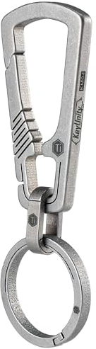 KeyUnity KM19SW Titan-Karabiner-Schlüsselanhänger, Schnellverschluss-EDC-Schlüsselanhänger-Organizer mit Schlüsselring
