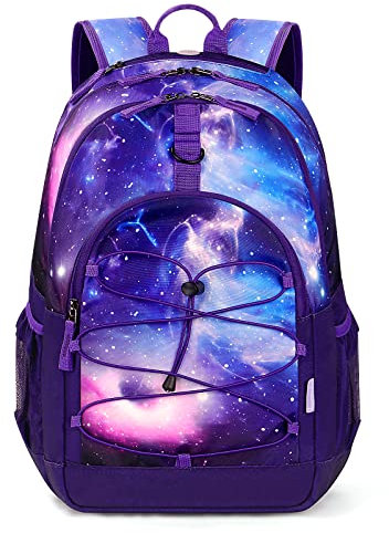 Choco Mocha Rucksack für Teenager Mädchen, Sternchen Travel Schule Schulrucksack, 18 Zoll, Lila