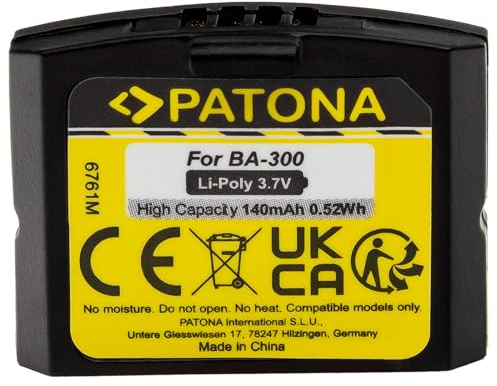 PATONA Akku BA-300 Kompatibel mit Sennheiser HC-BA300, NCI-PLS100H, P/N 523306, 500898, Set 830 TV, Set 840-S, Set 900