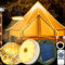 Yeelan Camping Lichterkette Aufrollbar, 10M Solar Camping Lichterkette Außen, Tragbare LED Campinglampe, IP65 Wasserdichte, Wiederaufladbar über USB, Outdoor Lichterketten für Hof und Wandern