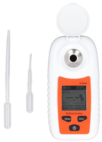 Handliches Zuckermessgerät, Hohe Genauigkeit, Tragbar, 0–55% Prüfbereich, Fruchtsaft-Süße-Tester für den Obstverkauf, Kühle Getränke