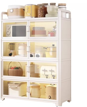 Armario Despensa Cocina 80 Ancho Armario Cocina Almacenaje Pequeño, Estantería de Almacenamiento de 5 Niveles, Mueble para Cocina Baño Habitación(80cm)