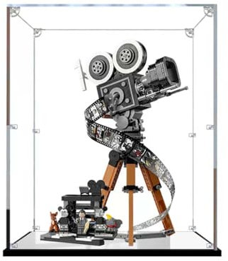 TRUSTFAR Acrylic Dustproof Display Case Designed for Lego Walt Disney Tribute Camera 43230 Building Set, Storage Box, Transparent Box, Display Box Compatible with Lego 43230. (No model) (mirrors)