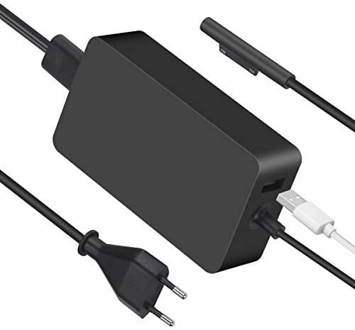 Cargador Surface 65W para Microsoft Surface Pro 10 9 8 7 6 5 4 3 Surface Laptop 7 6 5 4 3 2 1 Surface Book 3 2 1 Surface Go 4 3 2 1 Tablet Surface Laptop Studio/Go Ordenador portátil Adaptador aliment
