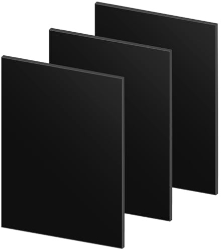 Acrylglas Kunststoffplatten, 3 Stück Acrylplatten Schwarz, Acrylscheiben 30 x 20cm x 3 mm, Acrylglas 3mm Acrylplatten, für Modellbau Basteln Kotflügel, Malerei