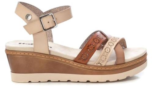 REFRESH - Sandalen Damen Beige - Bequeme und vielseitige Schuhe - Casual Mode - Modell 17268202 (Größe 39)