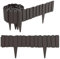 Aufun 4,6 m - Aspect bois - Bordure de parterre - Découpable - Bordure de pelouse - Clôture en bois - Petite bordure de parterre - Décoration de jardin - Marron