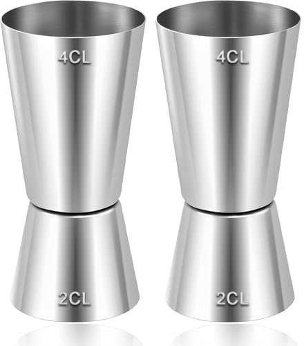 2er Pack Cocktail Messbecher 2cl & 4cl, Messbecher Cocktail, Für Gin, Whiskey, Hochwertiges Bar- Und Cocktail Zubehör