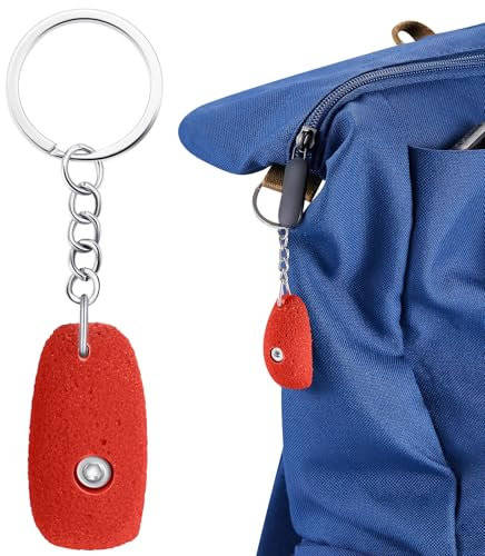 Rock Climbing Keychain Birthday Gift for Climbers Mountain Climbing Accessories for Women Men Hiking Outdoor Activities Lover, Red, about 4 x 1 inches