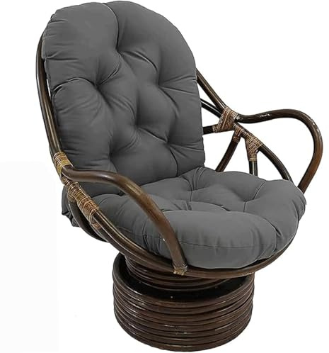 uyeoco Stuhlkissen,Schaukelstuhl Auflage Kissen 120x60cm, Weich Verdickt Waschbar Sitzkissen,Gartenmöbel Indoor Outdoor Patio Hochlehner Kissen/Drehsessel(L10)