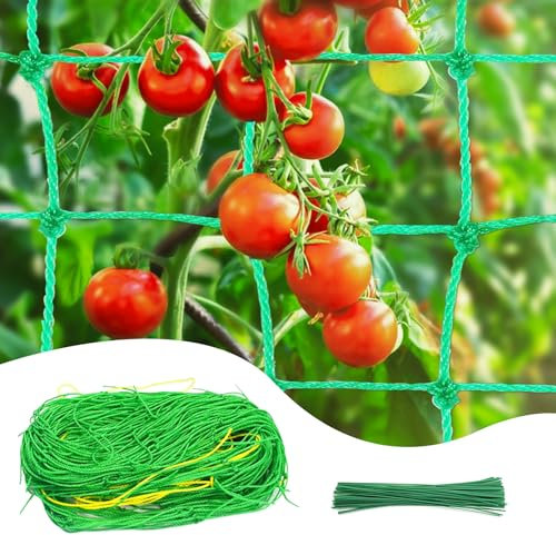 2m x 5m Red Trepadora de Plantas, Red de Enrejado de Plantas, Red de Escalada para Plantas, Red de Jardín, Redes de Apoyo para Plantas, para Verduras Tomates Pepino