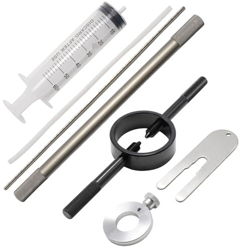 DUZFOREI Type 3 Fork Service Tool Kit, Universal Fork Oil Level Tool, Fork Spring Compressor Damper Rod Bleed Tool Fits Most Street and Inverted Fork Motorcycles