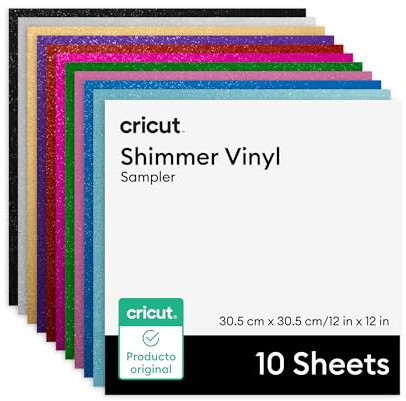 Cricut Permanent Glossy Vinyl, Party Pack, 30.5 cm x 30.5 cm (12 in x 12 in), 10 pcs