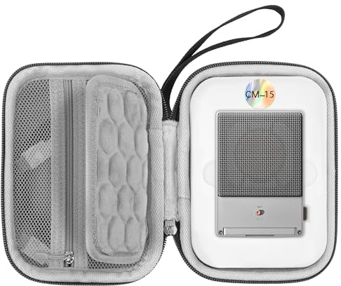 Geekria Tragetasche für Audio-Interface, kompatibel mit Teenage Engineering CM-15, Hartschalen-Reisetasche aus Eva (Dunkelgrau)