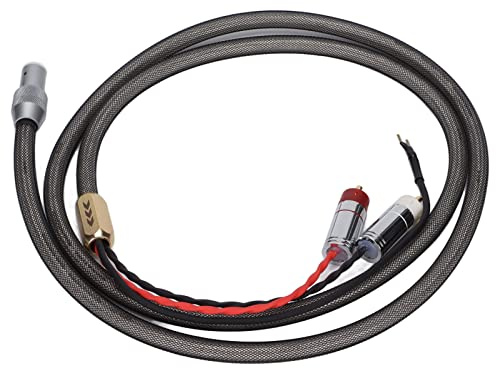 Denash Silver Silver Pilated Cable A Cable XLR for Audiophiles, Transparent Sound for Record Fonograph (2M)