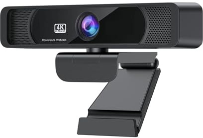 AIRYSSFU Webcam, Webcam HD 4K 30 Fps 120 grandangolo con microfono, controllo remoto, streaming PC for conferenze