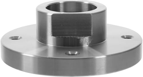 Drehbankfutteradapter für Holz 3 Zoll mit 1-8TPI Gewinde | Stahl, Silber, 7,5x7,5x2,7cm, 8 Montagebohrungen, Präzises Drechseln